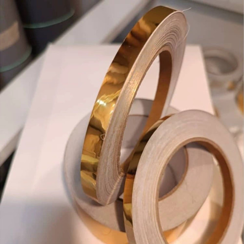 برچسب نواری طلایی براق 1 سانت