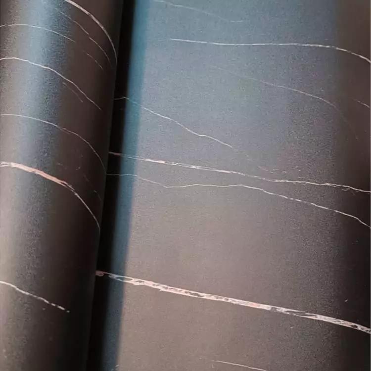 برچسب کابینت طرح سنگ مشکی رگه صورتی مات ضخیم - 3539
