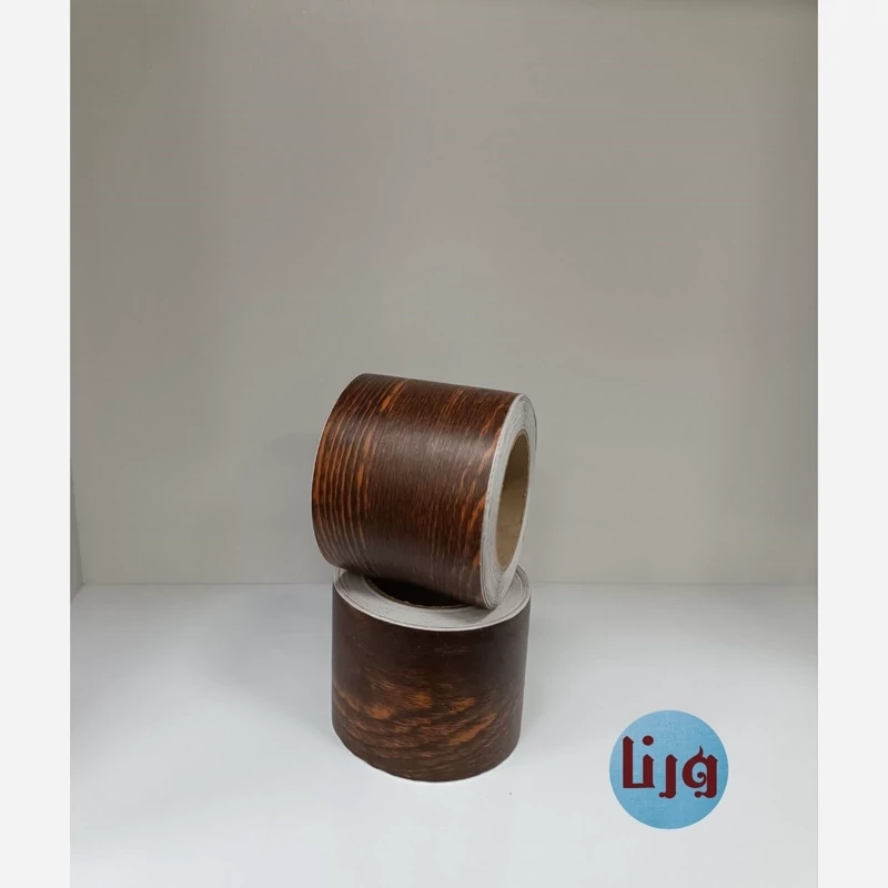 برچسب قرنیز 10 سانتی طرح چوب  قهوه ای سوخته ضخیم