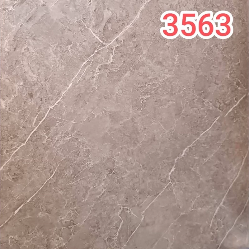 برچسب کابینت طرح سنگ نیمه براق طوسی رگه سفید ضخیم - 3563 عرض 60