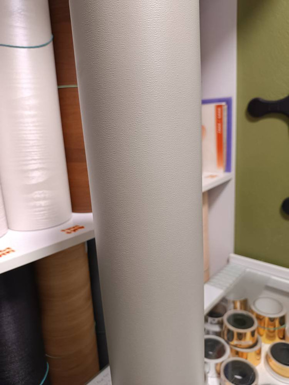 رول کامل ایستاده برچسب کابینت ضد آب طرح چرم سبز و طوسی برند ورنا