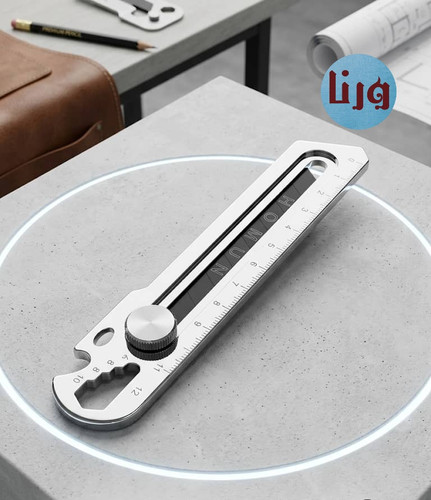 کاتر بزرگ بدنه فولادی رنگ کروم هومون اعلا با تیغ مشکی