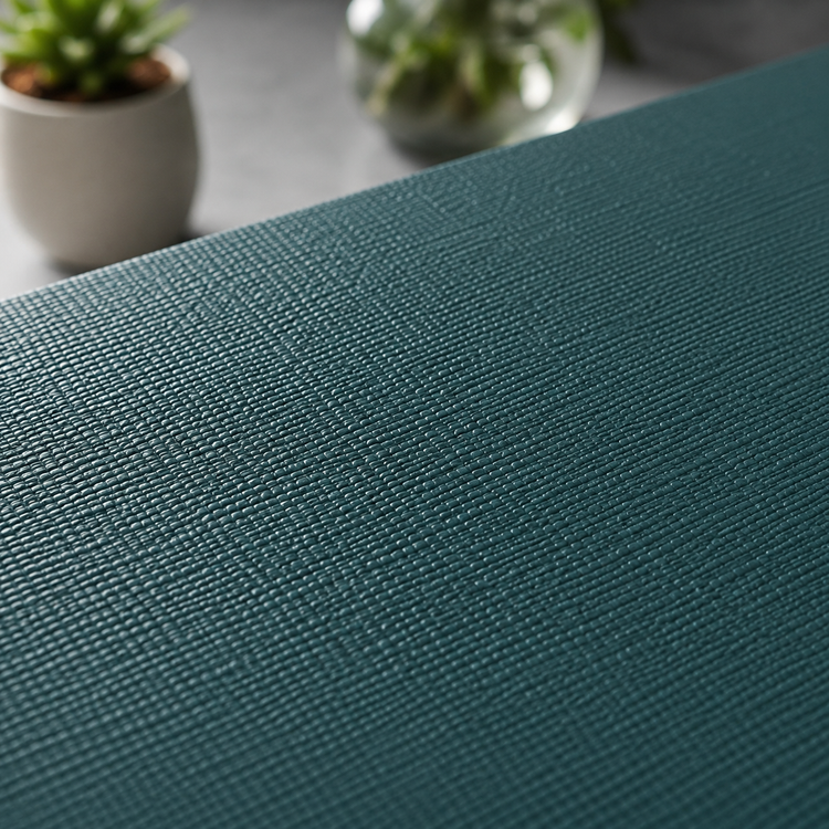 نمای نزدیک از بافت برچسب کابینت کد 7545 طرح کنف کله غازی با روکش مات، بافت ریز و طبیعی، مناسب کابینت، کمد و میز