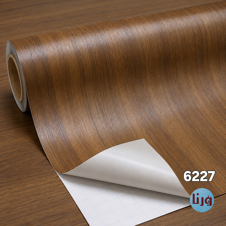 رول باز شده برچسب طرح چوب بلوط 6227