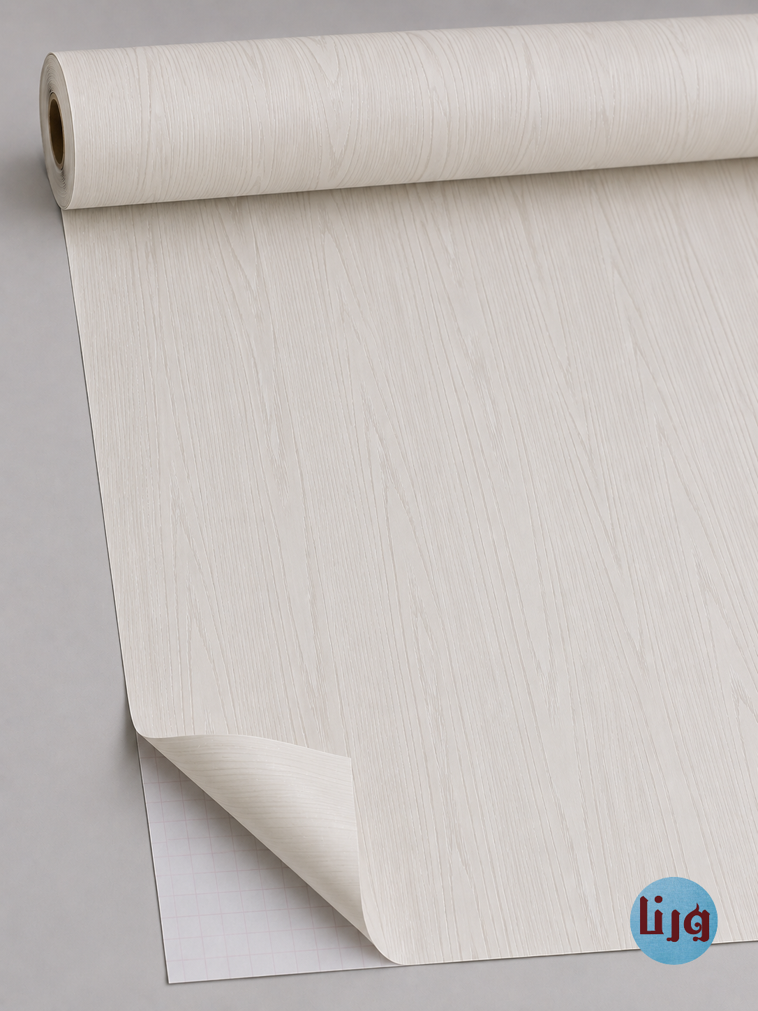 برچسب (روکش) کابینت طرح چوب برجسته سفید رگه نقرهای عرض 60 سانتی متر کد 6231 رول محصول یورو دکور
