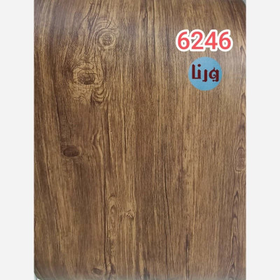 نمای نزدیک بافت برچسب طرح چوب قهوهای روستیک کد 6246