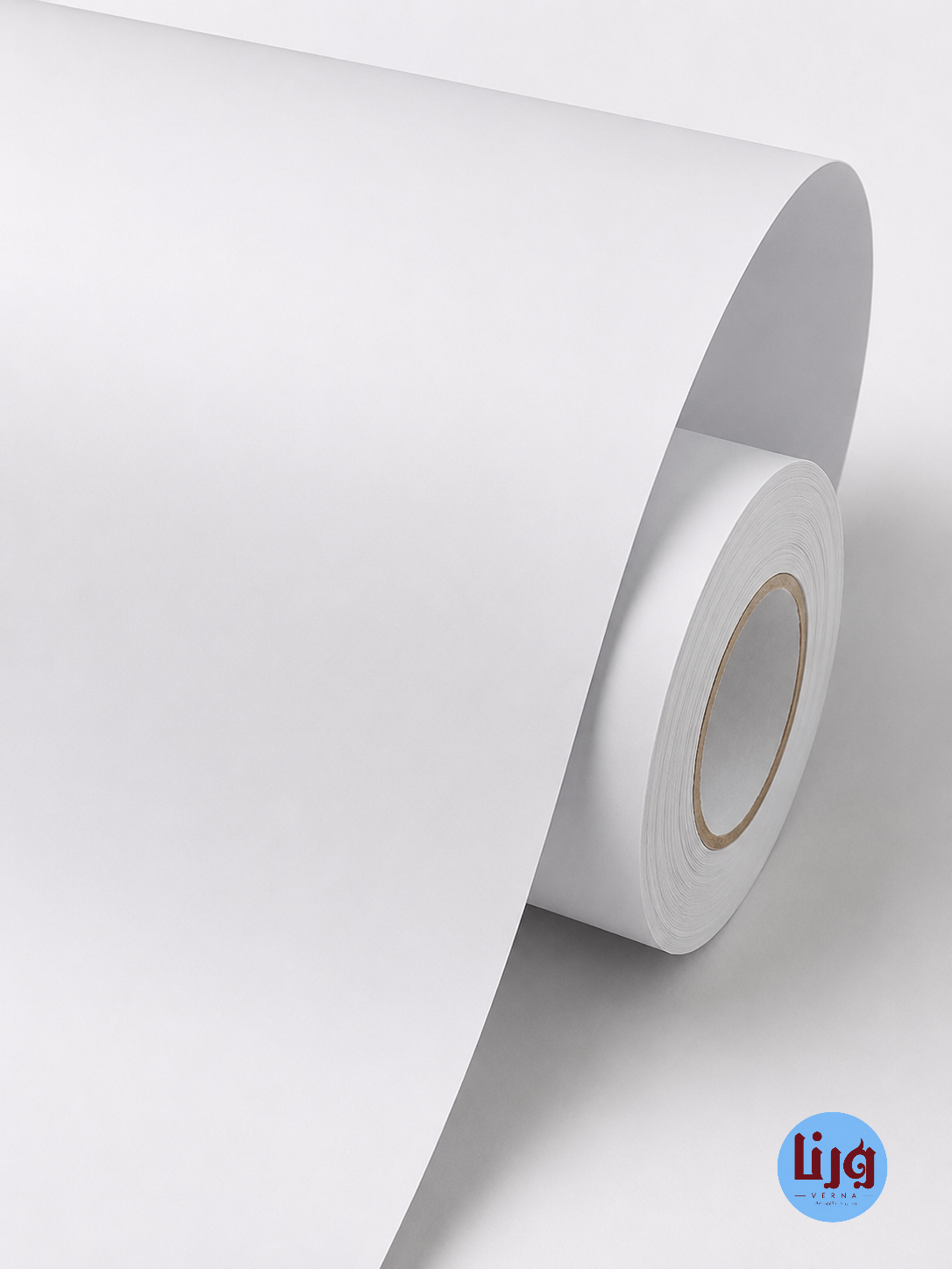 نمای نزدیک بافت برچسب کابینت سفید مات PVC با سطح مات و یکنواخت