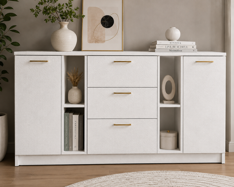 کابینت آشپزخانه روکش شده با برچسب کابینت طرح چرم سفید کد 7284 یورودکور