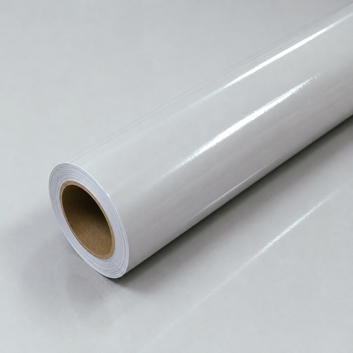 برچسب کابینت طرح ساده طوسی روشن براق کد 6072 عرض 60 سانتی متر رول محصول