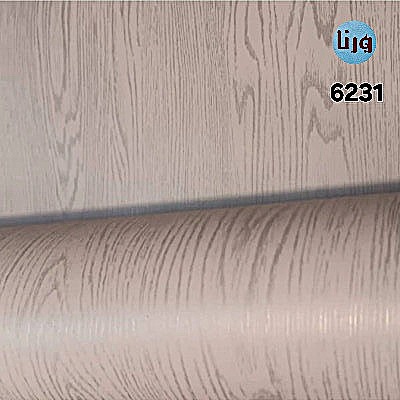 برچسب (روکش) کابینت طرح چوب برجسته سفید رگه نقرهای عرض ۹۰ سانتی متر کد 6231 رول محصول یورو دکور