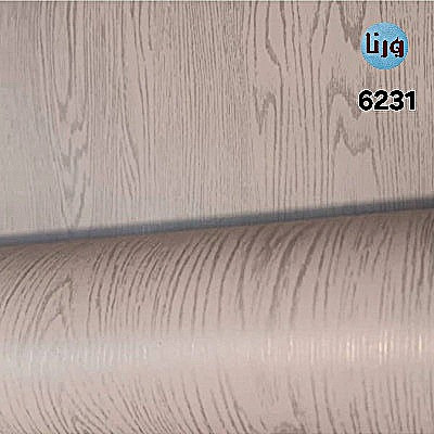 برچسب (روکش) کابینت طرح چوب برجسته سفید رگه نقرهای عرض ۹۰ سانتی متر کد 6231 رول محصول یورو دکور