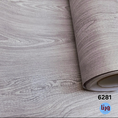 برچسب کابینت برجسته طرح چوب طوسی بنفش کد 6281 عرض 60 سانتیمتر