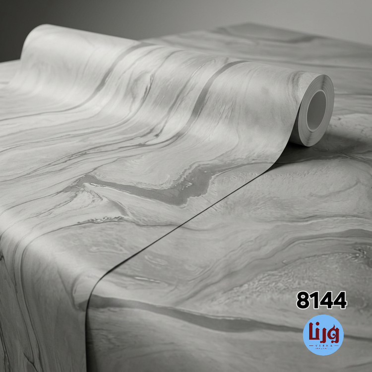 رول برچسب کابینت طرح سنگ طوسی رگهدار عرض 60 کد 8144 ورنا