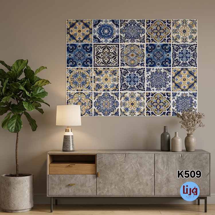 برچسب طرح کاشی چاپی کد k-509 عرض ۶۰ ساتیمتری