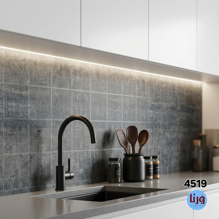 برچسب کابینت و دکوری طرح کنفی طوسی سورمه ای کد 4519 عرض 60 سانت ضد آب