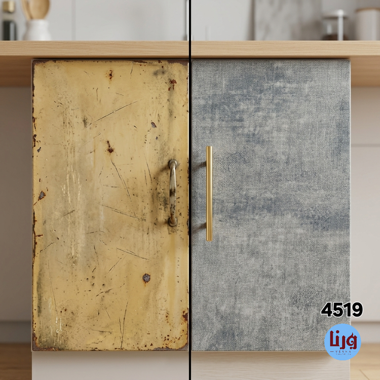 برچسب کابینت و دکوری طرح کنفی طوسی سورمه ای کد 4519 عرض 60 سانت ضد آب