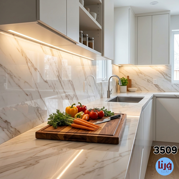 کاور صفحه کابینت و بین کابینتی با برچسب ماربل ضد آب کد ۳۵۰۹