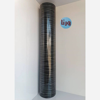 رول برچسب کابینت های گلس طرح باران مشکی کد 6243 عرض 60 ورنا