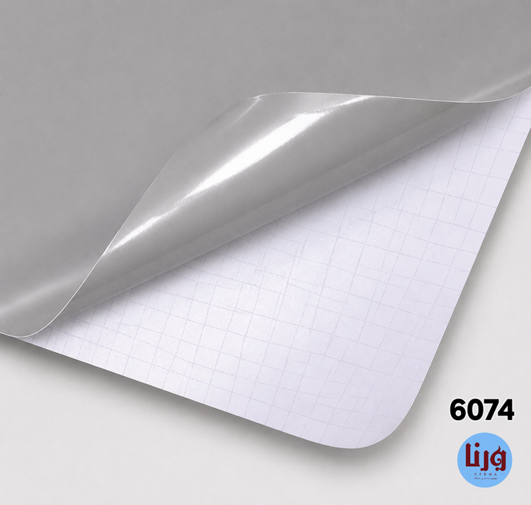برچسب کابینت و لوازم خانگی ساده طوسی براق (کد 6074) - عرض 60 سانتیمتر
