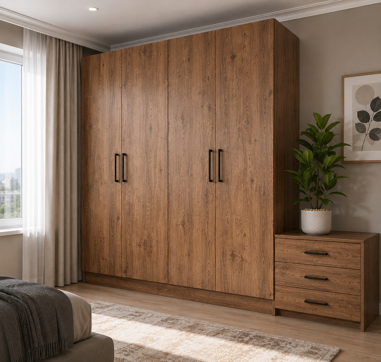 برچسب کابینت و سطوح طرح چوب قهوهای طبیعی گرهدار (کد 6207) - عرض 60 سانتیمتر