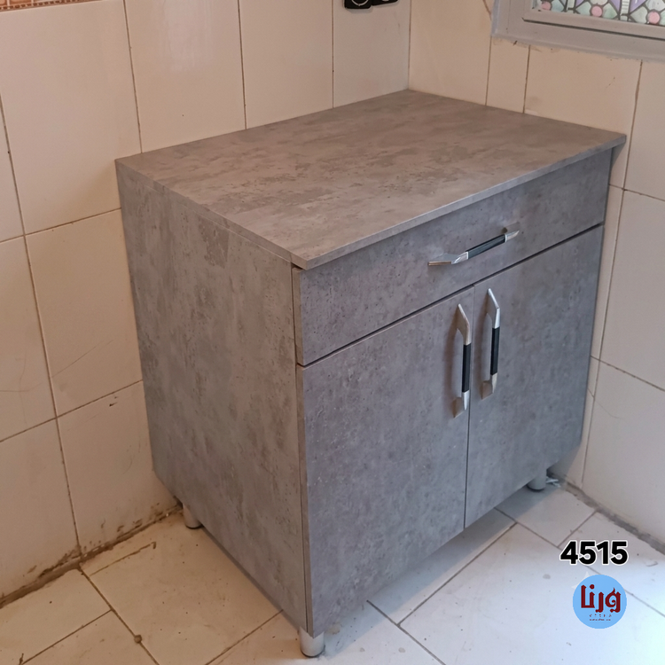 برچسب طرح بتن طوسی روشن کد 4515 روی جا کفشی