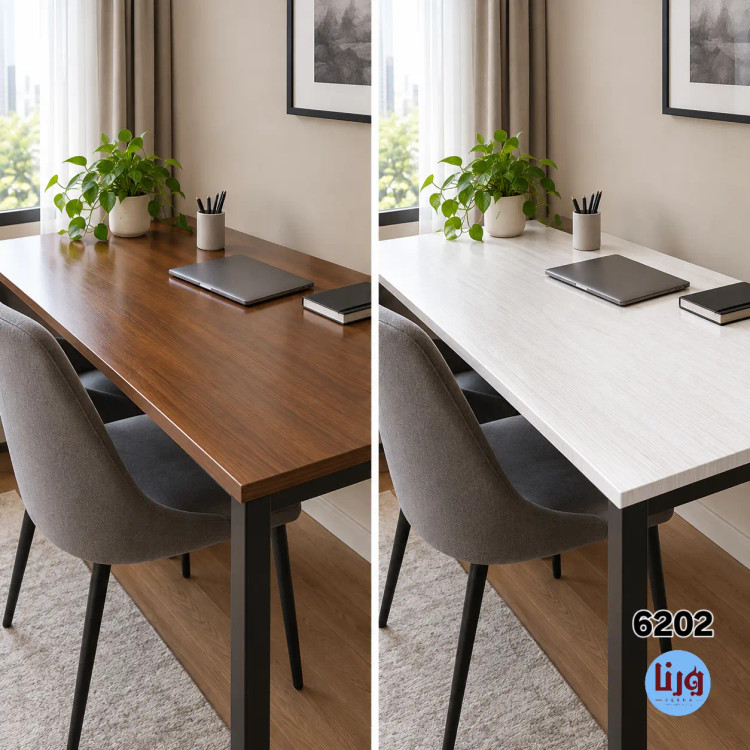 برچسب کابینت سفید طرح چوب یورودکور کد ۶۲۰۲ عرض ۶۰ سانتیمتر